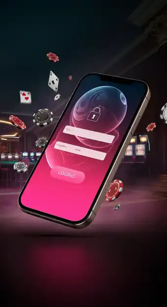 Interface de connexion sécurisée du Casino Gambiva affichant les champs email et mot de passe, avec options de connexion rapide via Google et Telegram.